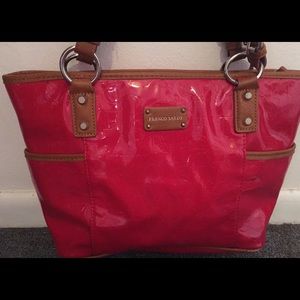 Franco Sarto red bag. Pretty inside and out.